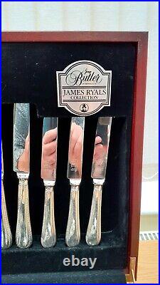 62 Piece Silver Plated George Butler / James Ryals Collection Canteen Of Cutlery