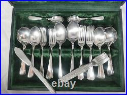 62 piece Dinner Service Cutlery Set Sheffield Steel Serves 6 Wooden Box Vintage