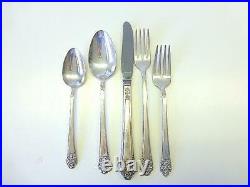 64 Piece PRECIOUS 1941 Rogers Deluxe Silver Plate Flatware Service for 12+ MCM