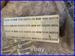 64 piece set of Rogers Bros 1847 IS Heritage pattern in paper box silver-plate