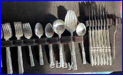 65 Piece Morning Star Community Oneida Silver plate Flatware (10 dinner forks)