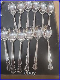65 piece Rogers & Brothers IS Floral Reinforced Silver Plate Flatware Pieces