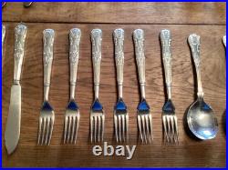66 Piece Butlers Silver Plated Kings Pattern Set For 6 Inc Fish Course
