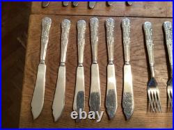 66 Piece Butlers Silver Plated Kings Pattern Set For 6 Inc Fish Course