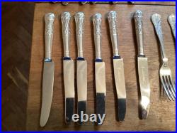 66 Piece Butlers Silver Plated Kings Pattern Set For 6 Inc Fish Course