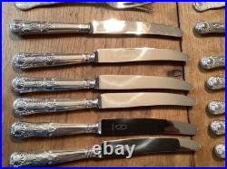 66 Piece Butlers Silver Plated Kings Pattern Set For 6 Inc Fish Course