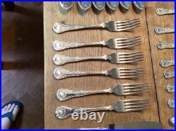 66 Piece Butlers Silver Plated Kings Pattern Set For 6 Inc Fish Course