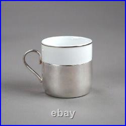 67 Piece Antique French Porcelain & Silver Plate Demitasse Set 1920