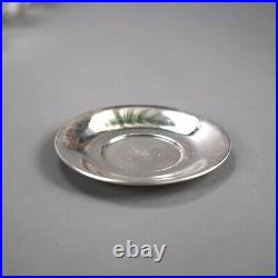 67 Piece Antique French Porcelain & Silver Plate Demitasse Set 1920