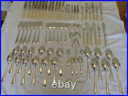 71 Piece Mappin & Webb Silver Plate Old English Cutlery Canteen Set