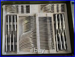 72 Piece Christofle Talisman Silver Plate & Lacquer Flatware Set