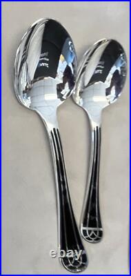 72 Piece Christofle Talisman Silver Plate & Lacquer Flatware Set