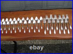 77 Piece Set Silver Plate Flatware DAFFODIL 1847 Rogers Brothers Serving Pieces