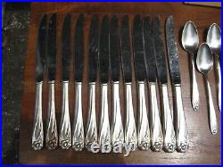 77 Piece Set Silver Plate Flatware DAFFODIL 1847 Rogers Brothers Serving Pieces