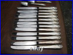 77 Piece Set Silver Plate Flatware DAFFODIL 1847 Rogers Brothers Serving Pieces