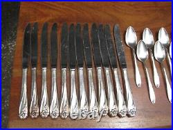 77 Piece Set Silver Plate Flatware DAFFODIL 1847 Rogers Brothers Serving Pieces