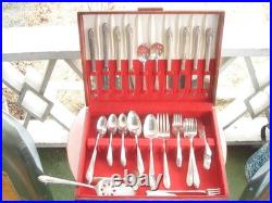 78 PIECE CROWN SILVER PLATE RADIANCE FLATWARE SERVICE FOR 8 With 12 SERVING PCS