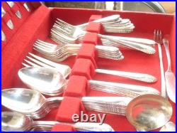 78 PIECE CROWN SILVER PLATE RADIANCE FLATWARE SERVICE FOR 8 With 12 SERVING PCS
