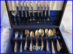 78 Piece Vintage Grenoble Pattern Heirloom Oneida Silver Plate Flatware Set