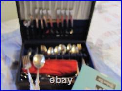 78 Piece Vintage Grenoble Pattern Heirloom Oneida Silver Plate Flatware Set