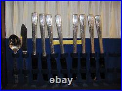 78 Piece Vintage Grenoble Pattern Heirloom Oneida Silver Plate Flatware Set