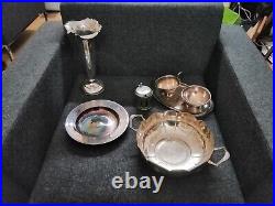 7 Pieces of Silver Plated Ware Walker & Hall, WMF, Garrard, Hutton Sheffield