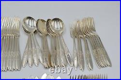 82 Piece Canteen Of Elkington Silver Plated Cutlery Ophelia Pattern