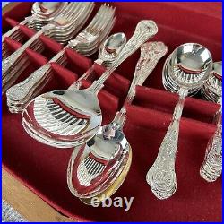 82 Piece Silver Plated Cutlery Set Boxed Sheffield EPNS A1 Kings Pattern Design