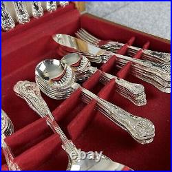 82 Piece Silver Plated Cutlery Set Boxed Sheffield EPNS A1 Kings Pattern Design