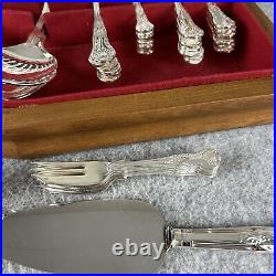 82 Piece Silver Plated Cutlery Set Boxed Sheffield EPNS A1 Kings Pattern Design