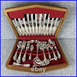 82 Piece Silver Plated Cutlery Set Boxed Sheffield EPNS A1 Kings Pattern Design