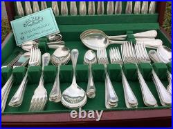 82 piece 8 setting Silver plated cutlery canteen by JOHN TURTON Sheffield