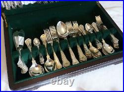 84 Piece Silver Plate George Butler Kings Pattern Cutlery Canteen Set