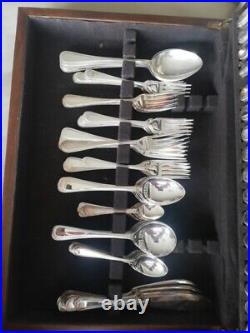 84 Piece Vintage Cutlery Set By Gee & Holmes, Sheffield Silver Plated Epns A1