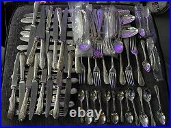 84 Pieces Of HESTER BATEMAN By Roberts & Belk Silver Plate Service Cutlery