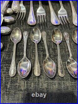 84 Pieces Of HESTER BATEMAN By Roberts & Belk Silver Plate Service Cutlery