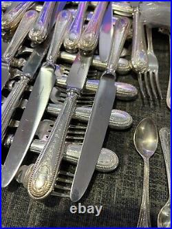 84 Pieces Of HESTER BATEMAN By Roberts & Belk Silver Plate Service Cutlery