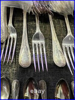 84 Pieces Of HESTER BATEMAN By Roberts & Belk Silver Plate Service Cutlery