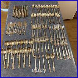 85 Piece Community Coronation Silver Plate Silverware FlatWare