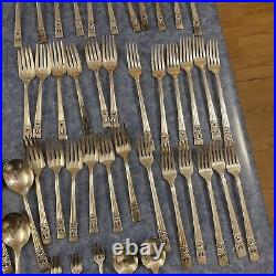 85 Piece Community Coronation Silver Plate Silverware FlatWare