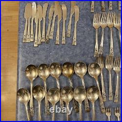 85 Piece Community Coronation Silver Plate Silverware FlatWare