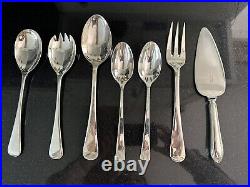 87-Piece 8 Person Carrs Silver Plated Cutlery & Serving Set In Wood Canteen Box