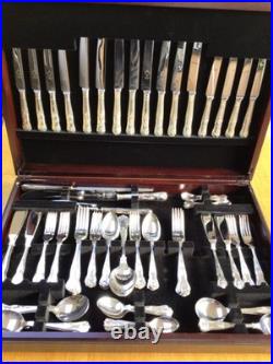 87 Piece (8 Settings) Silver Plated Kings Canteen