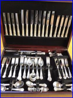 87 Piece (8 Settings) Silver Plated Kings Canteen