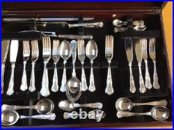 87 Piece (8 Settings) Silver Plated Kings Canteen