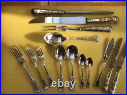 87 Piece (8 Settings) Silver Plated Kings Canteen