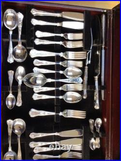 87 Piece (8 Settings) Silver Plated Kings Canteen