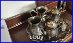 8 Pieces Silver Plated Set With Tray