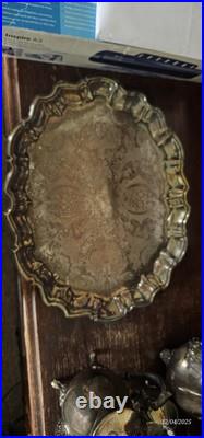 8 Pieces Silver Plated Set With Tray