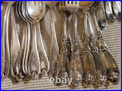 90 Piece Collection Edwardian / Victorian Silver Plate Flatware / Serving Pcs